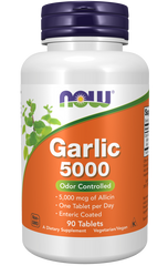 NOW Foods Garlic 5000 Odour-Controlled 500 mg – 90 Tablets / 90 Servings