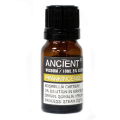 Diluted frankincense essential oil in a 10ml bottle from AW Gifts, suitable for skincare and aromatherapy use.