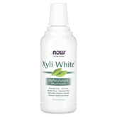 MKSTAVRINOS XyliWhite Mouthwash, Fluoride-Free Refreshmint in a 16 fl oz bottle, showing the clear liquid and label.