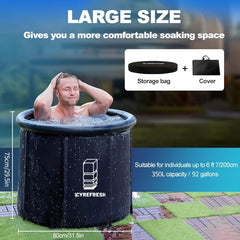 XL Portable Ice Bath Tub with Storage Bag