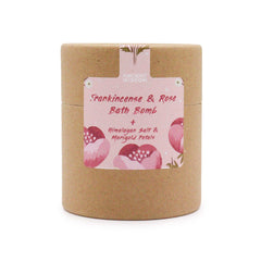 Frankincense and rose bath bomb from AW GIFTS with aromatic floral and herbal ingredients, perfect for relaxing baths.