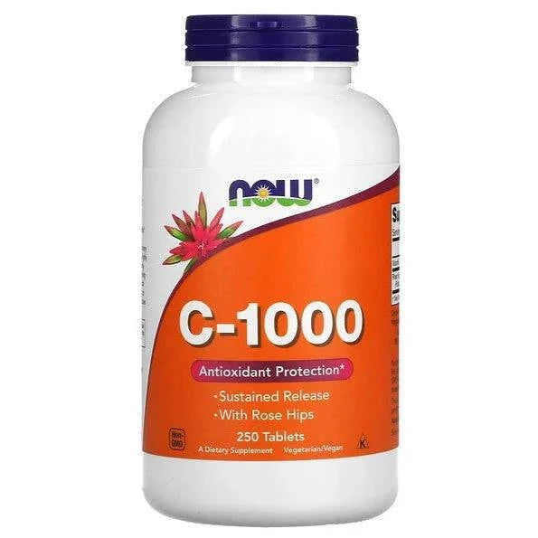 NOW Foods, C-1000, 250 Tablets - GREEN LIFE CYPRUS