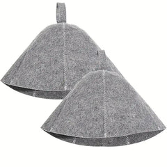 Sauna hat accessory from TEMU, beige fabric thermal cap with adjustable band for sauna or steam room use.