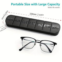 7-Day Portable Pill Box – Large Capacity Medication and Vitamin Dispenser - GREEN LIFE CYPRUS