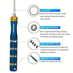 TEMU professional adjustable speed jump rope, a fitness equipment for cardio workouts, with a lightweight handle and durable cable.