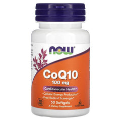 NOW Foods, CoQ10, 100 mg, 50 softgels - GREEN LIFE CYPRUS