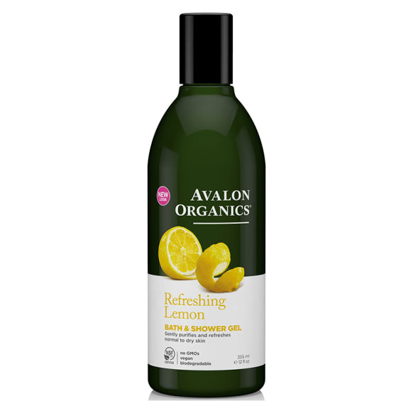 Bath & Shower Gel Refreshing Lemon, 355 ml - Avalon Organics - GREEN LIFE CYPRUS