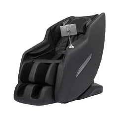 Black Viking Fitness A-306 massage chair with padded armrests and sleek design, ideal for relaxing massages at home.