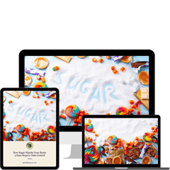 Vegan book titled "How Sugar Hijacks Your Brain" by GREEN LIFE BOOKS, featuring a clean, minimal cover design.
