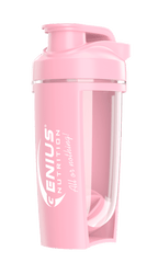 Pink G-Shaker 500ML by Genius Nutrition with a sleek design, ideal for mixing protein shakes and supplements.