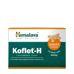 Himalaya Koflet-H Ginger 12 Honey Lozenges | Ginger Flavour