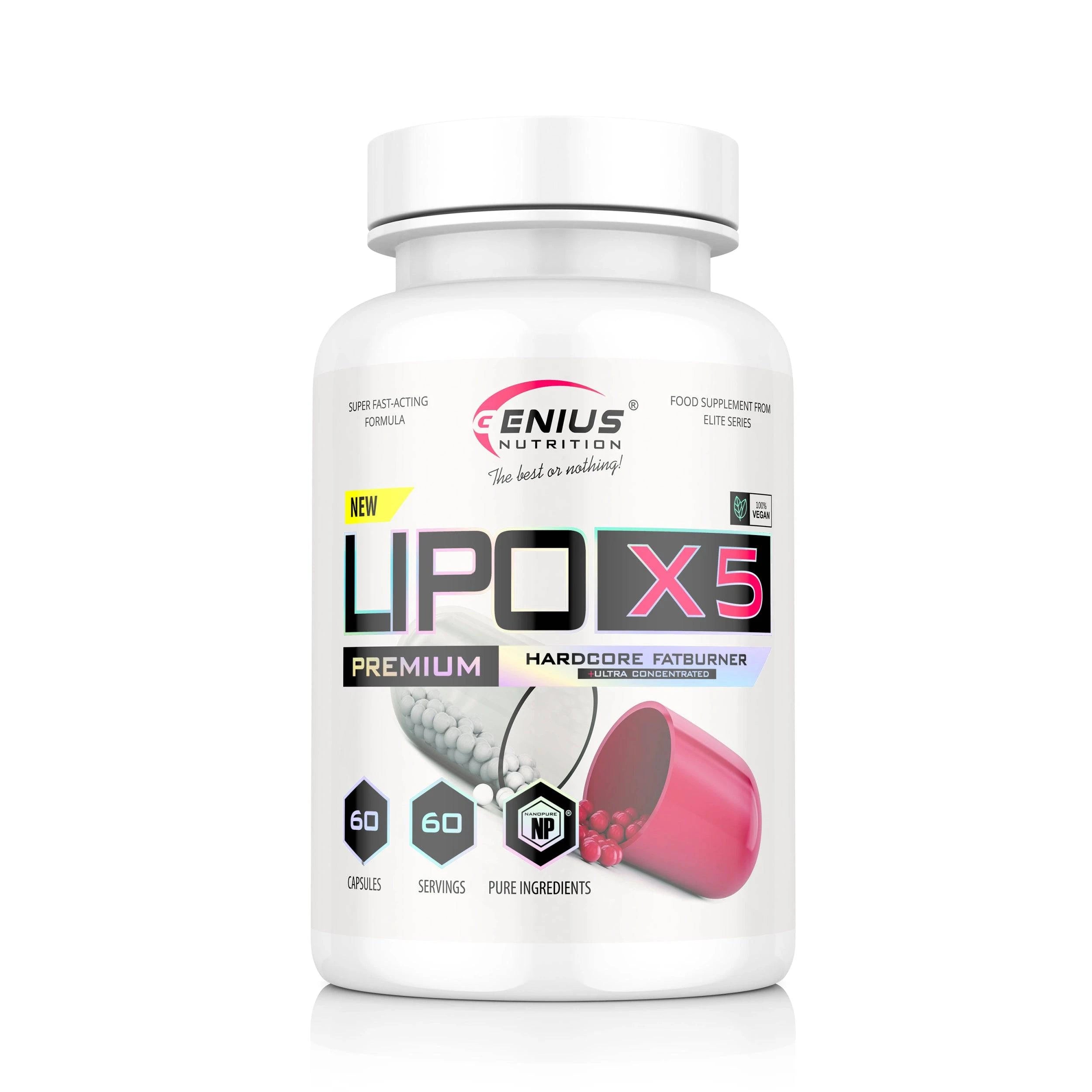 LIPO-X5 60 Caps/60 Serv, Genius Nutrition - GREEN LIFE CYPRUS
