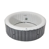 VIKING FITNESS MSpa Ottoman Comfort Series round hot tub spa with seating for 4+2 persons, featuring bubble jets and plush interior.