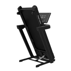 Viking Power Trainer 4000 professional electric folding treadmill with 3.5HP motor, shown folded for compact storage.