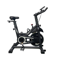 Viking Fitness S-600 Spin Bike viewed from the side, featuring a sturdy frame, adjustable seat, and ergonomic handlebars for indoor cycling.