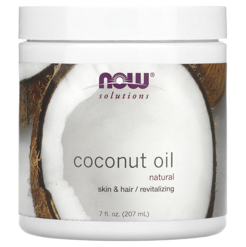 NOW Foods, Solutions, Coconut Oil, Natural, 7 fl oz (207 ml) - GREEN LIFE CYPRUS