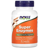 NOW Foods, Super Enzymes, 90 Capsules - GREEN LIFE CYPRUS