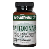Supplements bottle of Nutramedix NATTOKINASE 60 capsules by SENTOSA, showing the front label with product details.