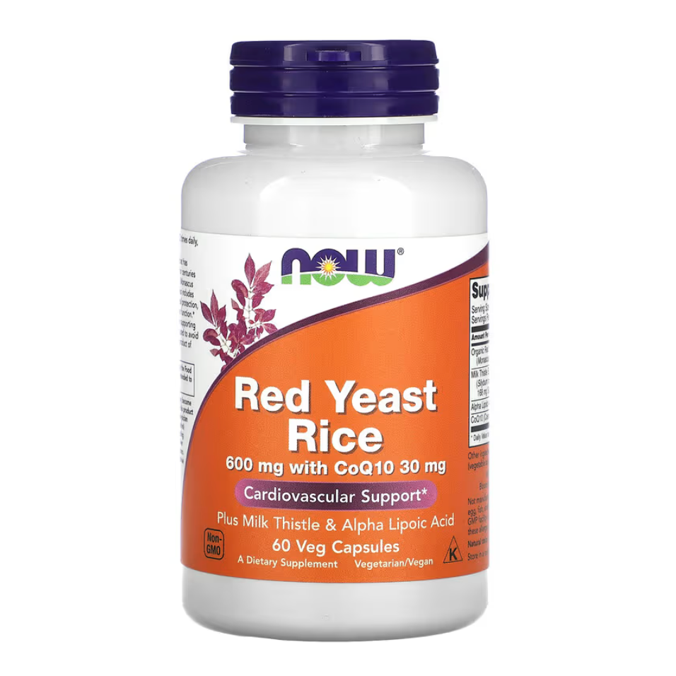 NOW Foods, Red Yeast Rice, 60 Veg Capsules - GREEN LIFE CYPRUS
