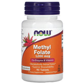 NOW Foods, Methyl Folate, 1,000 mcg, 90 Tablets - GREEN LIFE CYPRUS