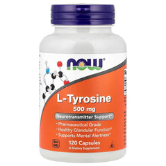 NOW Foods, L-Tyrosine, 500 mg, 120 Capsules - GREEN LIFE CYPRUS