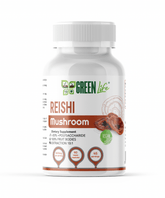 Green Life Reishi Mushroom supplement capsules by GREEN LIFE CYPRUS, promoting immunity and daily wellness.