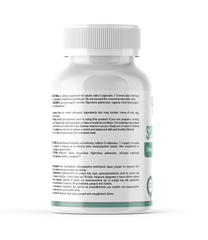 Green Life Spirulina organic supplement capsules, 120 count, showing green capsules in a bottle on a white background.