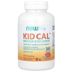 Now Foods, Kid Cal, Tart Orange, 100 Chewables - GREEN LIFE CYPRUS