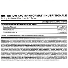 Magnesium Shot 80ML, Genius Nutrition - GREEN LIFE CYPRUS