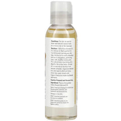 Sweet almond oil in a clear glass bottle, part of MKSTAVRINOS skin care solutions, 4 fl oz (118 ml).