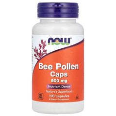 NOW Foods, Bee Pollen Caps, 1,000 mg, 100 Capsules (500 mg per Capsule) - GREEN LIFE CYPRUS