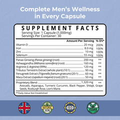 T-Boost supplement bottle by Strength & Spices for natural energy and vitality in men, featuring herbal spices and natural ingredients.