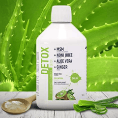 DeLixir Detox supplement bottle by DETA ELIS with label and cap, dietary supplement for detoxification and wellness.
