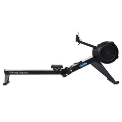 VIKING FITNESS Legacy Air Resistance Rower rowing machine with adjustable seat and handlebar for full-body workout.