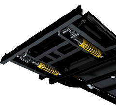 Viking Fitness D-55 Uranus electric treadmill with suspension system, featuring a sleek running deck and control panel.
