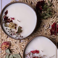 Homemade Soy Wax Candle in Coconut Bowl - Velarte - GREEN LIFE CYPRUS