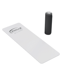 White GN® Yoga Mat PU accessory by Genius Nutrition, textured surface ideal for yoga practice and floor exercises.