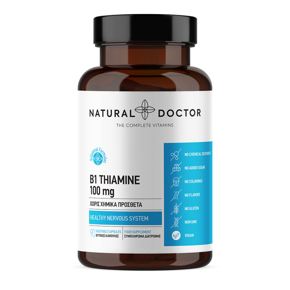 Natural Doctor, B1 Thiamine, 90 Veg Caps - GREEN LIFE CYPRUS