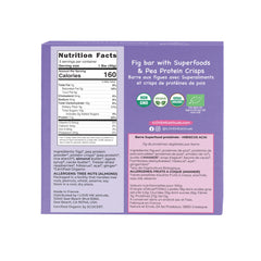 Organic hibiscus and acai vegan protein bars by I LOVE ME, shown in a pack of three with colorful packaging.