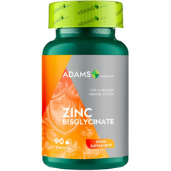 Adams Supplements, Zinc Bisglycinate, 90cps - GREEN LIFE CYPRUS