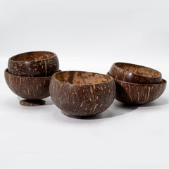 AW Gifts, 5x Med Natural Coconut Bowl - Polished - Craft Use - 6x13cm - GREEN LIFE CYPRUS
