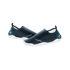 Viking Fitness Gemini-I unisex water shoes with aqua blue and black design, featuring flexible soles for water sports and beach activities.