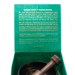 AW Gifts, Green Tara Singing Bowl Set, 10cm (min 380gm) - GREEN LIFE CYPRUS