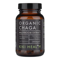 Kiki Health, Organic Chaga Mushroom Extract, 60 Vegicaps - GREEN LIFE CYPRUS
