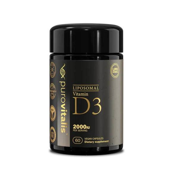 Liposomal Vitamin D3 2000 IU, 60 Vegan Capsules - Purovitalis - GREEN LIFE CYPRUS