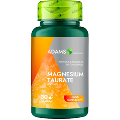 Adams Supplements, Magnesium Taurate, 30cps - GREEN LIFE CYPRUS