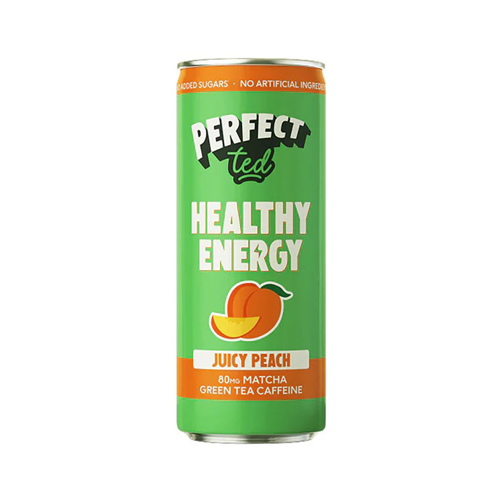 PerfectTed, Ceremonial Matcha Energy Drink, Juicy Peach, 250ml - GREEN LIFE CYPRUS