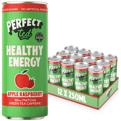 PerfectTed, Ceremonial Matcha Energy Drink, Apple & Raspberry, 250ml - GREEN LIFE CYPRUS