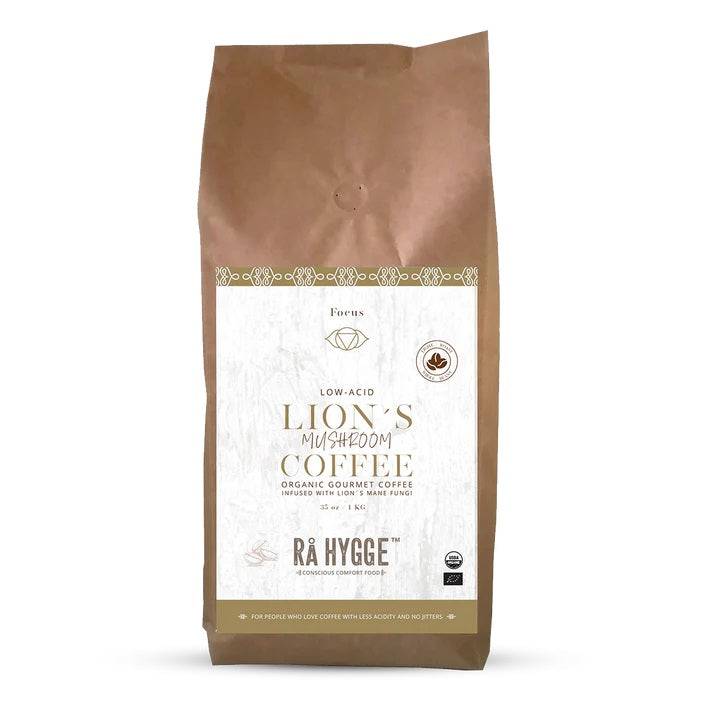 Rå Hygge, BIO Lions Mane Mushroom Coffee, Whole Beans, 1Kg - GREEN LIFE CYPRUS
