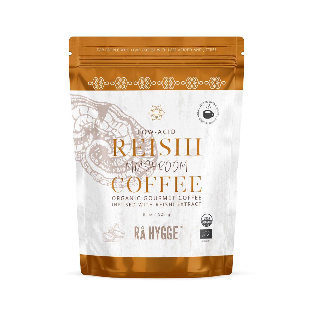 Rå Hygge, BIO Reishi Mushroom Coffee, Filter Ground, 227g - GREEN LIFE CYPRUS